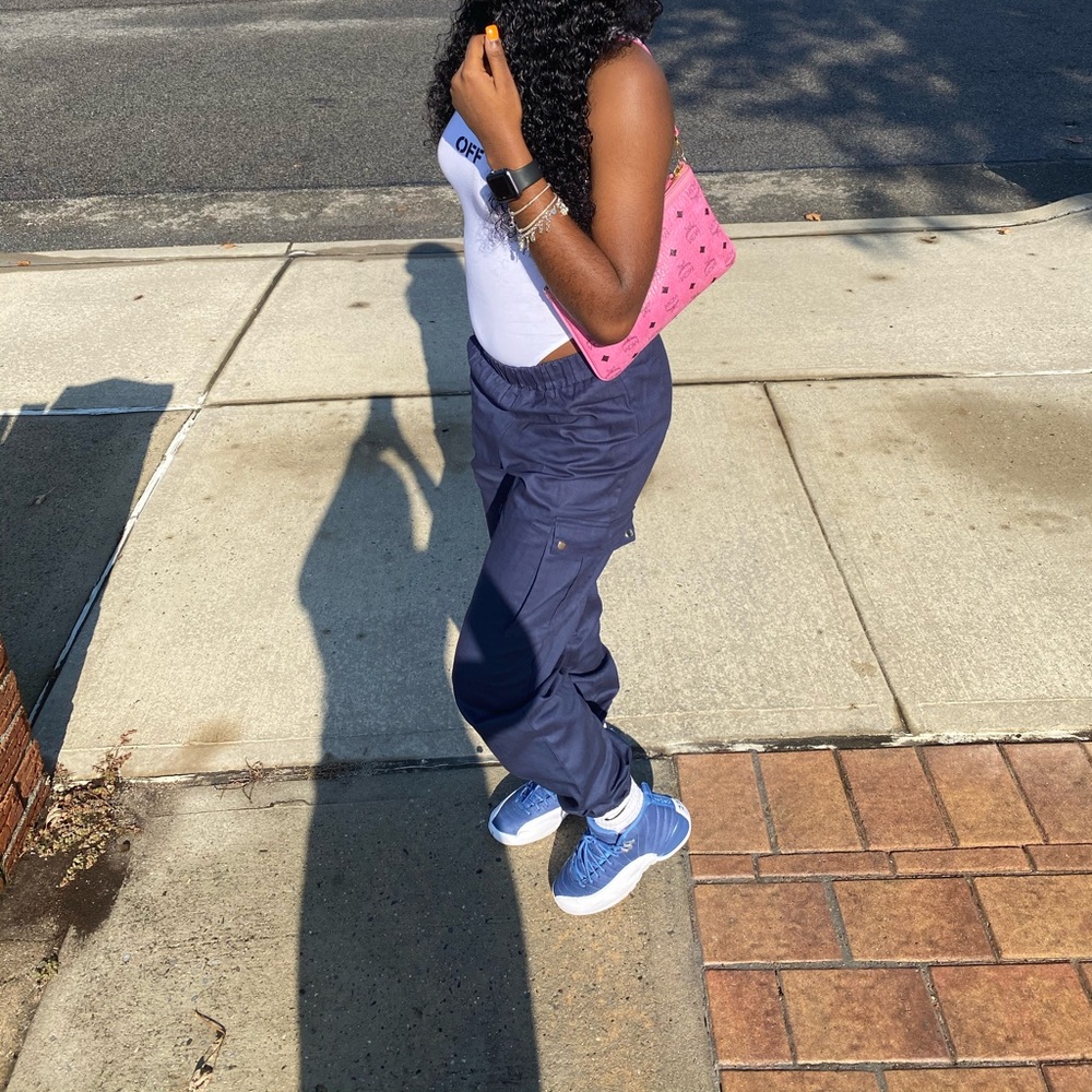 Navy cargo pants